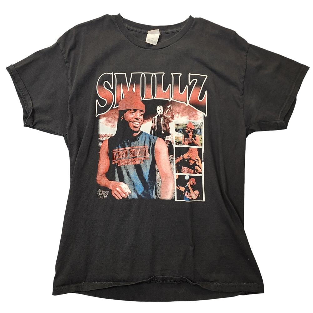 Hanes Make it Yours Mens Shirt Large Black SMILLZ Kent State Jason Halloween